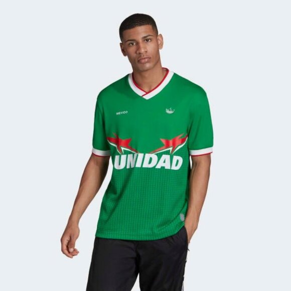 Adidas FN0965 Mexico Unidad Jersey Top Green